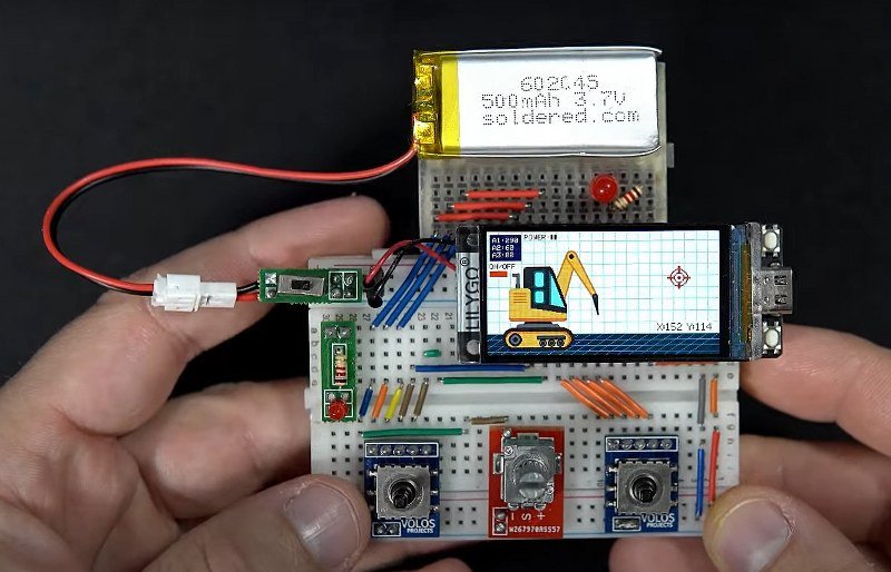 Excavator on breadboard