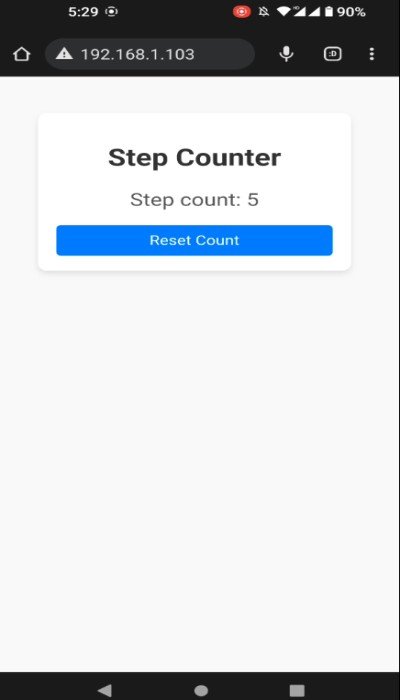 webserver for the step counter