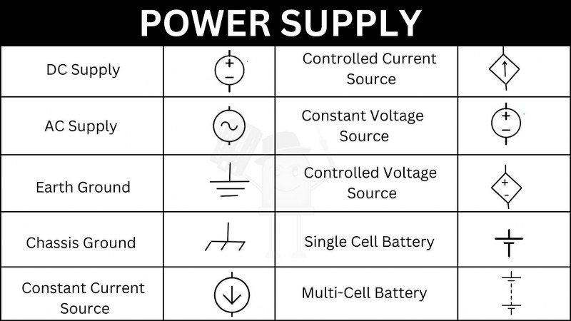 Power supply symbols
