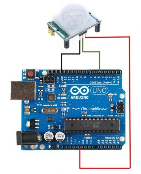 Interfacing a PIR sensor with Arduino