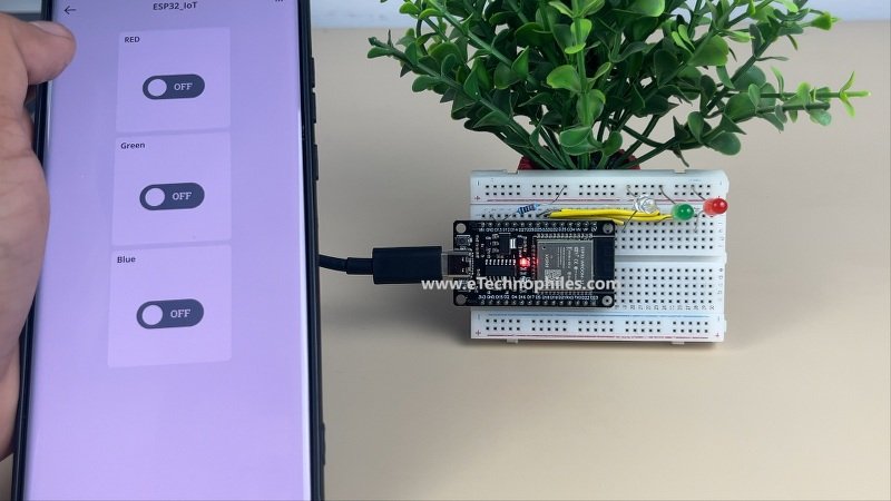 Simple wireless LED status control 