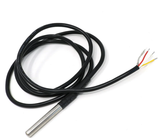 DS18B20 sensor encased in a stainless steel tube