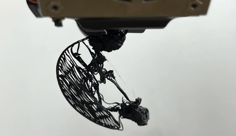 The result of under extrusion of filament